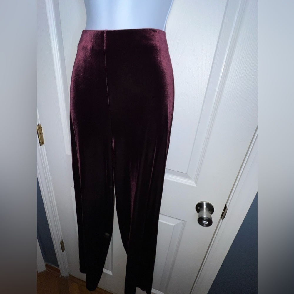 NWOT Gantos Women’s Small Purple Velour Flare Leg Dress Pant Pull On XS - Picture 12 of 14